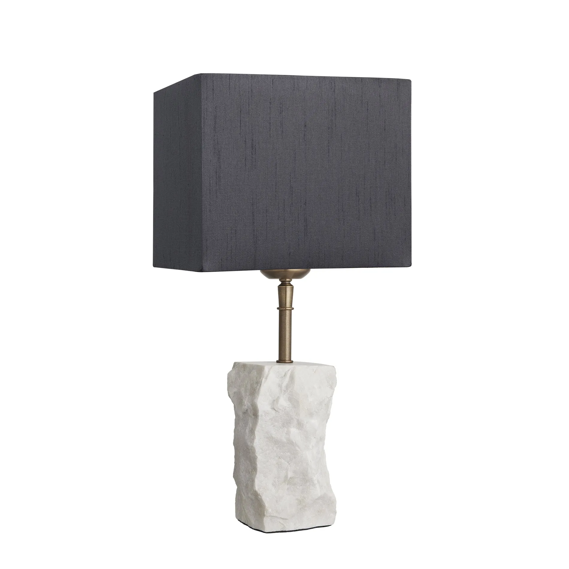 Marble Small Ridge Table Lamp - White