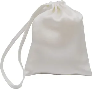 MAXFEEL 100% silk travel bags&gift bags with draw string solid dyed muticolor (White)