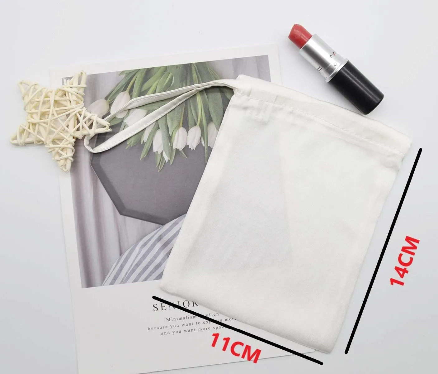 MAXFEEL 100% silk travel bags&gift bags with draw string solid dyed muticolor (White)