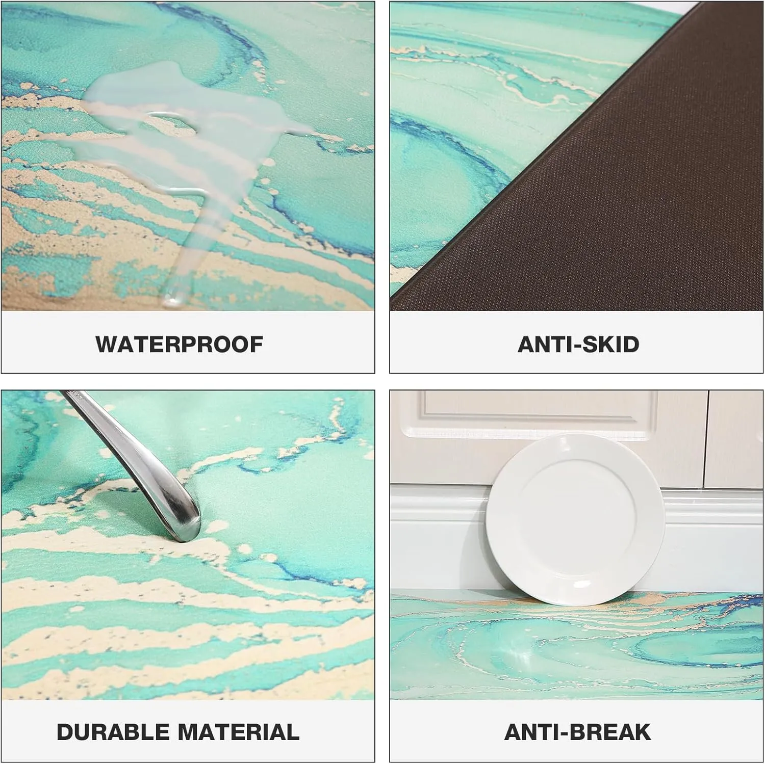 MAYHMYO Kitchen Floor Mat Abstract Art Modern Anti Fatigue Kitchen Rugs Non Skid Waterproof Kitchen Runner Rug Kitchen Rugs and Mats Memory Foam Kitchen Mats for Floor Laundry Office
