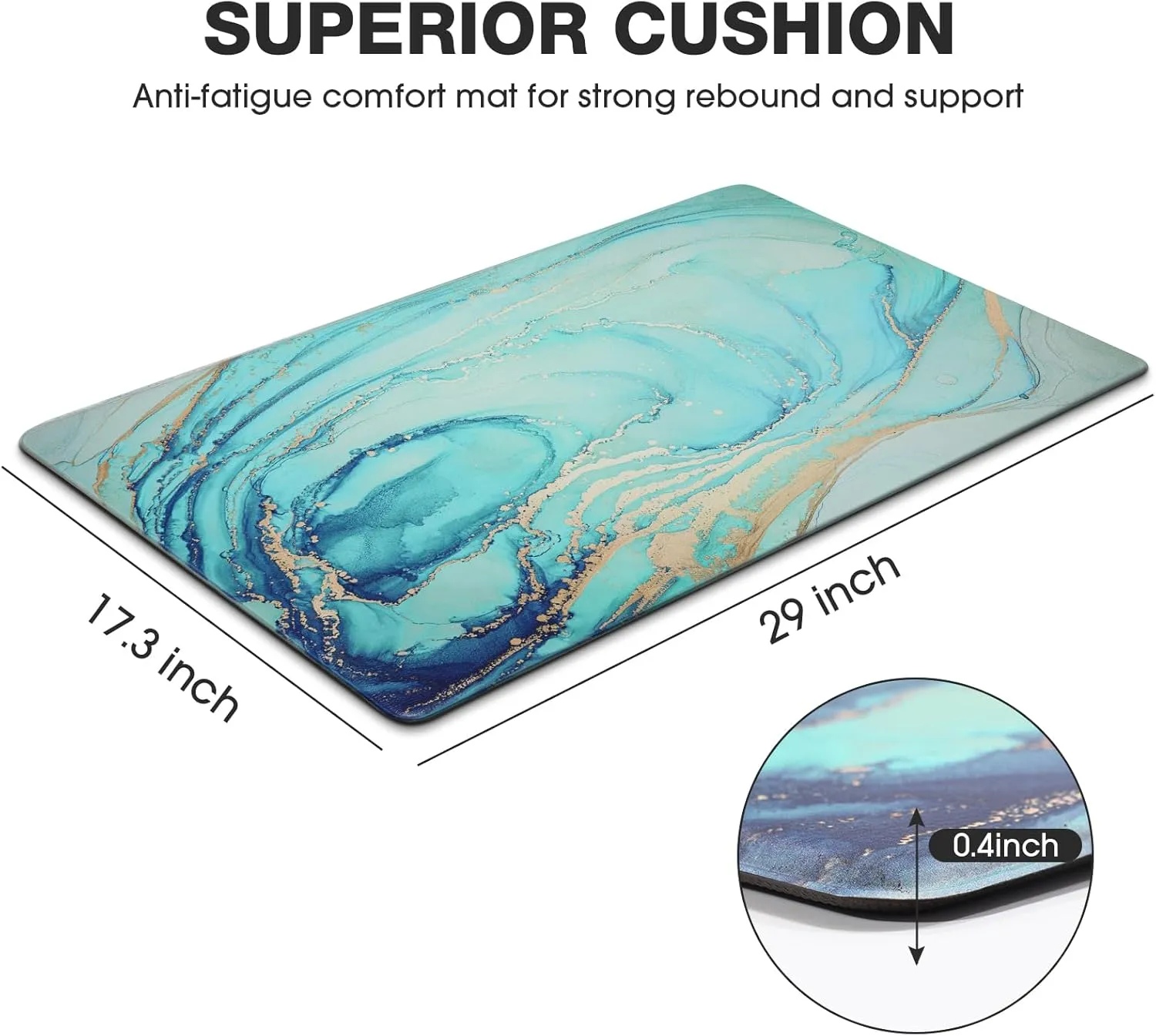 MAYHMYO Kitchen Floor Mat Abstract Art Modern Anti Fatigue Kitchen Rugs Non Skid Waterproof Kitchen Runner Rug Kitchen Rugs and Mats Memory Foam Kitchen Mats for Floor Laundry Office