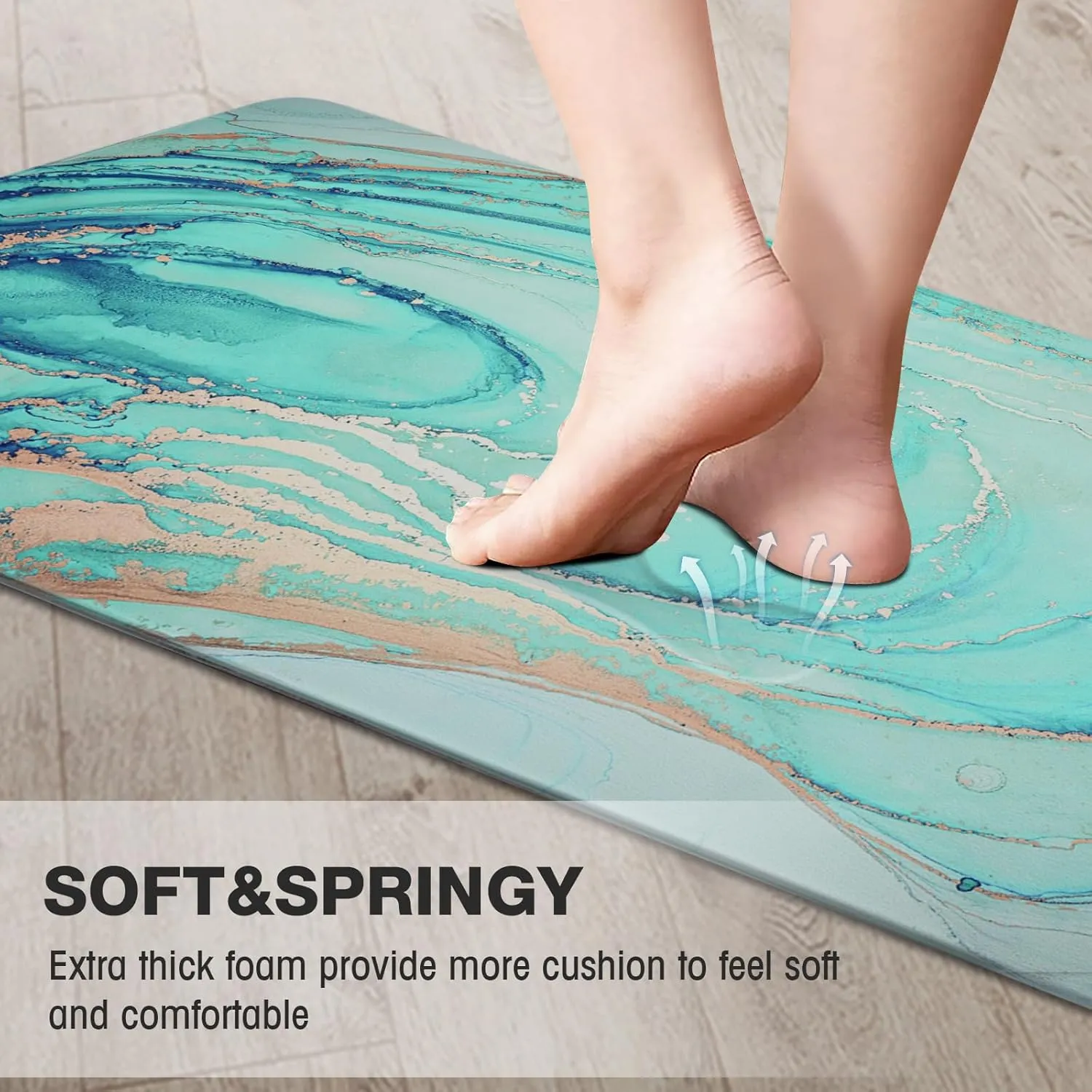 MAYHMYO Kitchen Floor Mat Abstract Art Modern Anti Fatigue Kitchen Rugs Non Skid Waterproof Kitchen Runner Rug Kitchen Rugs and Mats Memory Foam Kitchen Mats for Floor Laundry Office