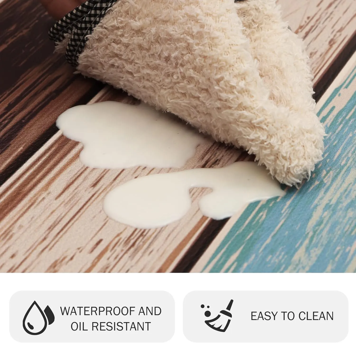 MAYHMYO Kitchen Rug Anti Fatigue Kitchen Mat Cushioned Farmhouse Kitchen Rugs Non Skid Waterproof Kitchen Rugs and Mats Retro Rustic Wood Texture Kitchen Mats for Floor Laundry Standing Desk Sink