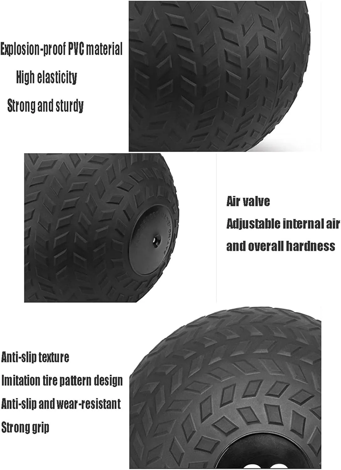 Medicine Ball Medicine Ball Slam Ball, Black Low-Stretch Fitness Ball with A Textured Surface, Used for Physical Exercise, Cross-Training Aerobics (Size : 8kg/17.6lb)