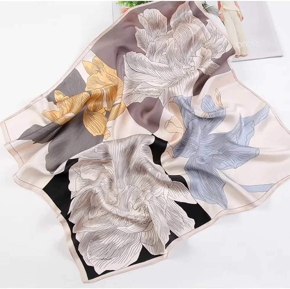 MEISEE 100% Pure Mulberry Silk Scarf 27"'x27(in) Square Scarf Head Scarf Neck scarf Headscarf for Women with Gift Packed