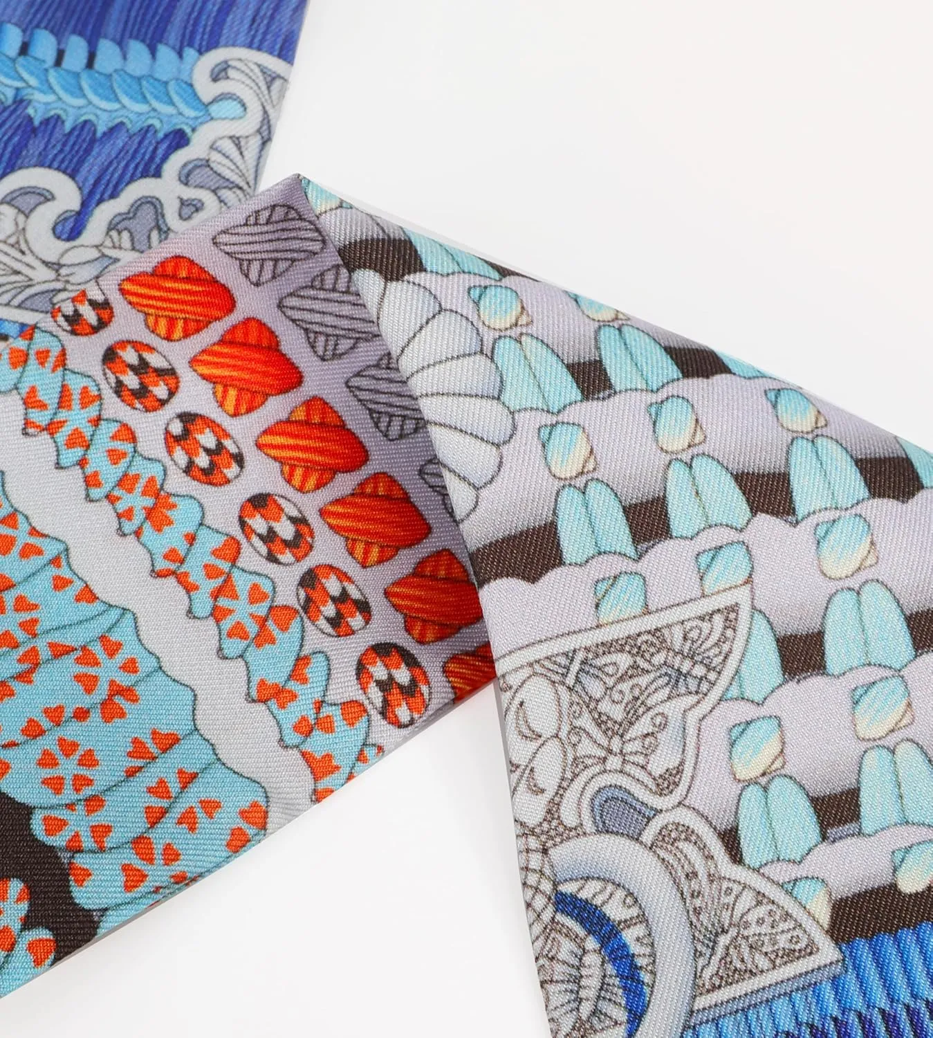 MEISEE Mulberry silk Scarf hair ribbons for hair handbag scarf Tie Bundle Scarf Neckerchief Head Scarf for women 2"*35"