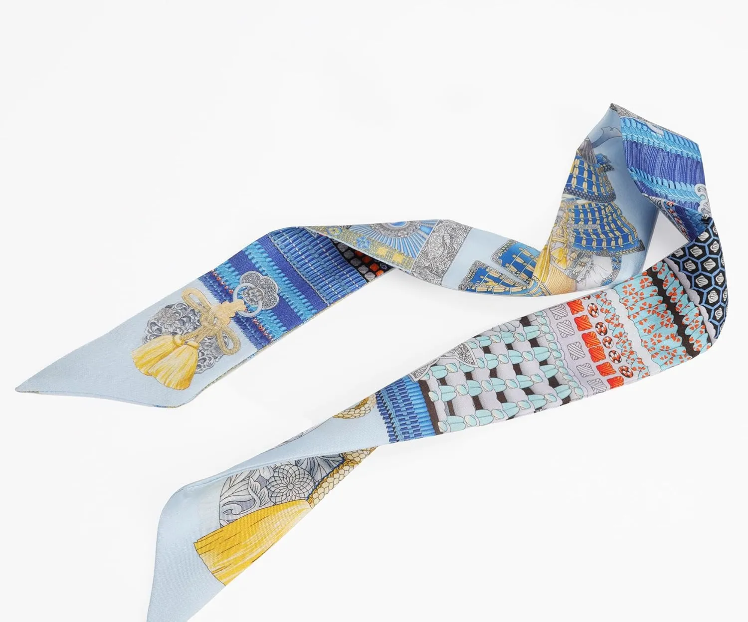 MEISEE Mulberry silk Scarf hair ribbons for hair handbag scarf Tie Bundle Scarf Neckerchief Head Scarf for women 2"*35"