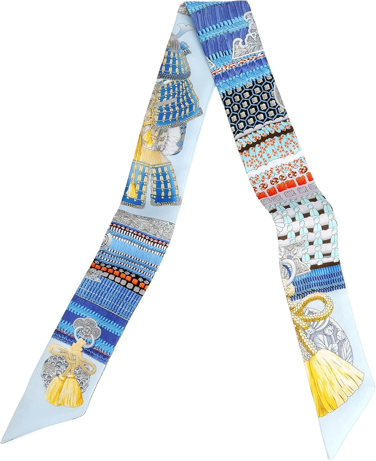 MEISEE Mulberry silk Scarf hair ribbons for hair handbag scarf Tie Bundle Scarf Neckerchief Head Scarf for women 2"*35"