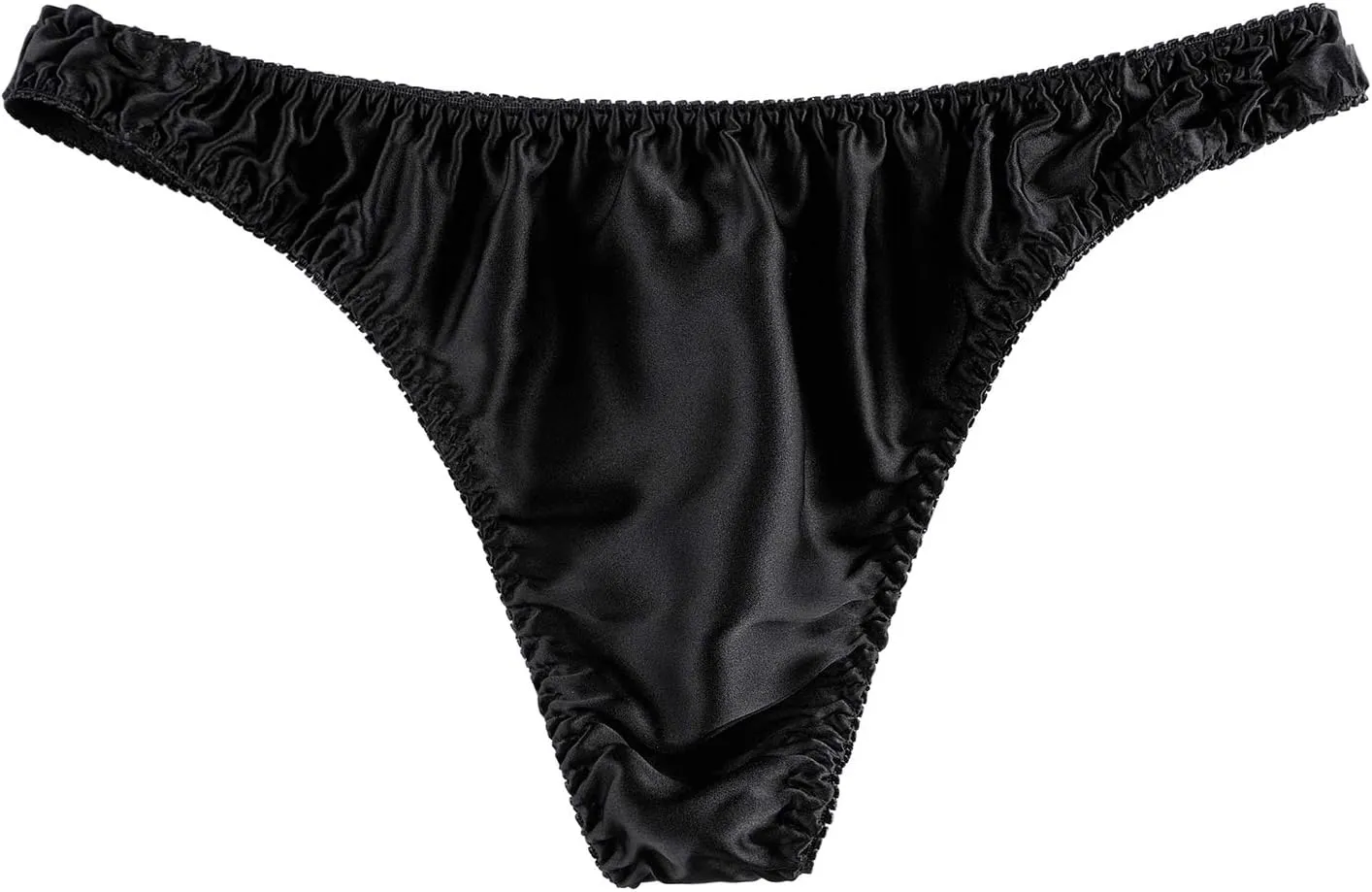 Men's 3Pairs Pure Silk Briefs String Panties Soft Pouch Smooth Healthy Basic Bikini Breathable Underwear