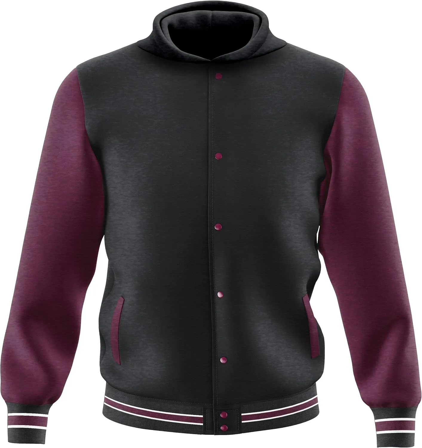 Men's Fashion Varsity Jacket Casual Regular Fit Letterman Baseball Bomber Jackets Fleece