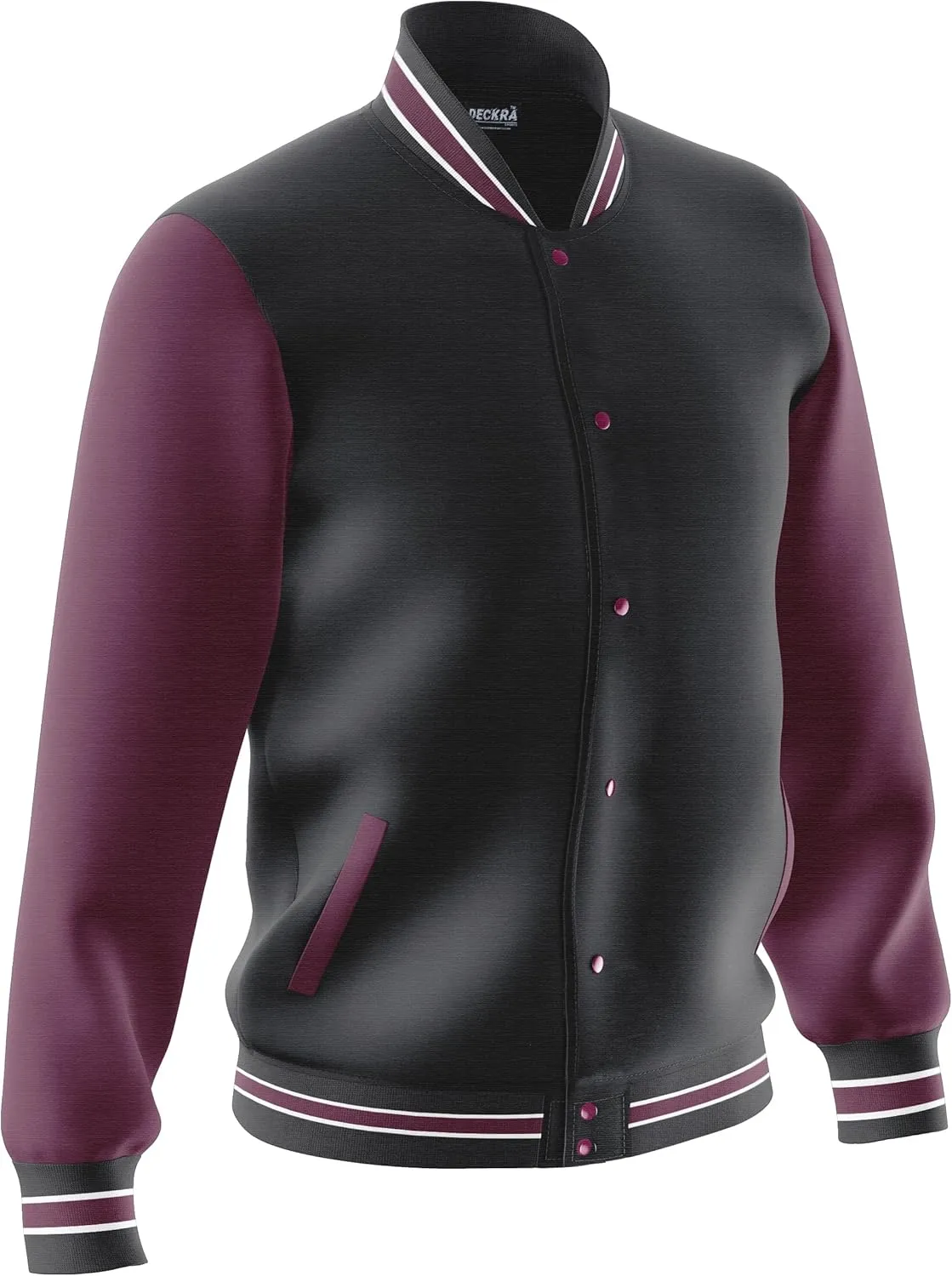 Men's Fashion Varsity Jacket Casual Regular Fit Letterman Baseball Bomber Jackets Fleece