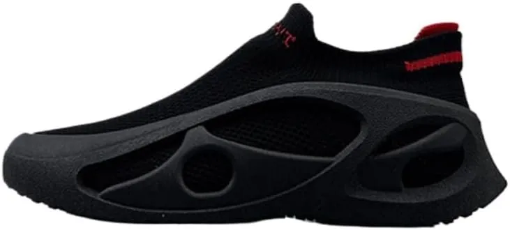 Men's Knit Mesh Shoes Breathable Comfortable Lightweight Sport Shoes Black for Hiking Running Gym Walking