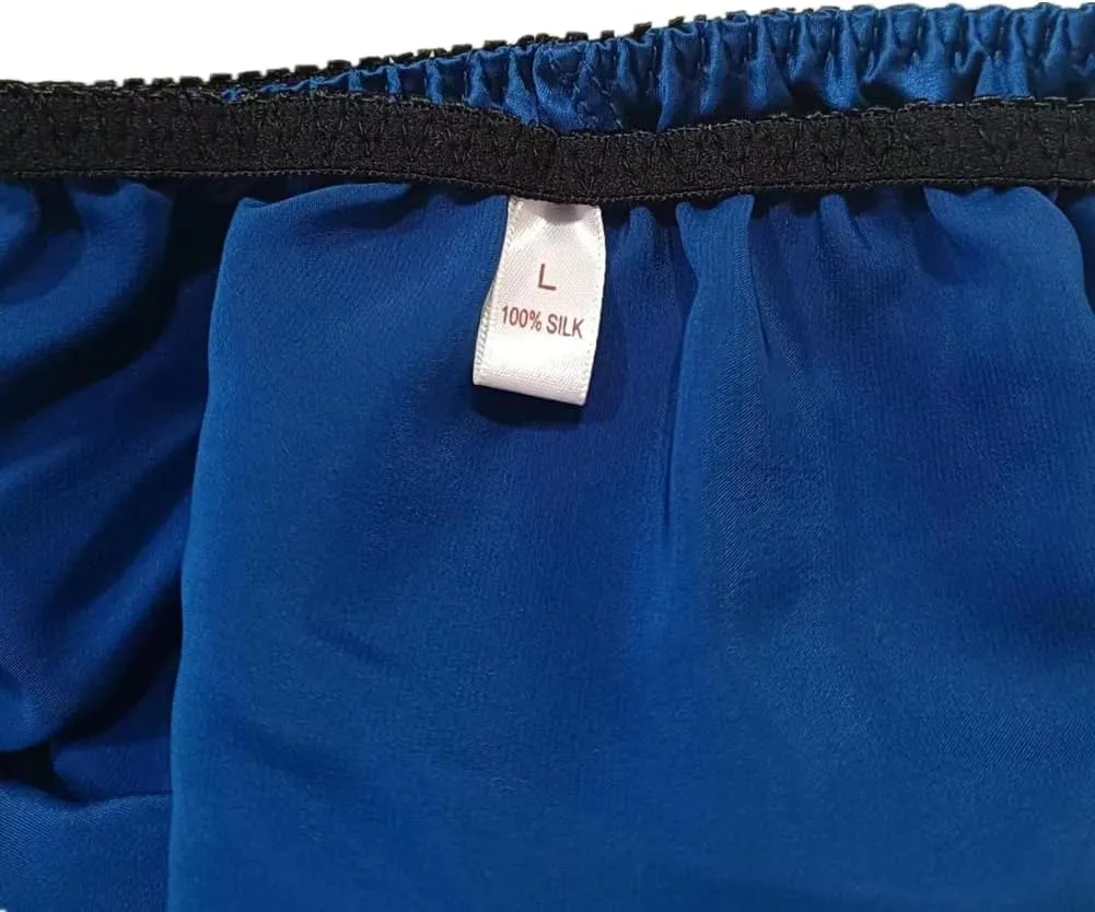 Men's Pure Silk Underpants Satin Briefs Bikini Underwear Sexy Panties For Men Underpants