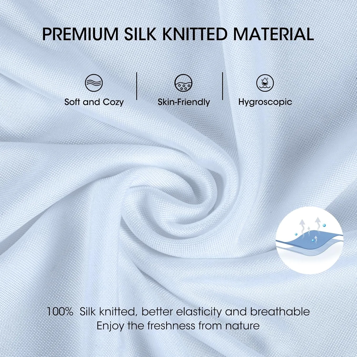 Men's Silk Tank Tops Sleeveless Pure Silk Undershirt Super Absorbent and Breathable