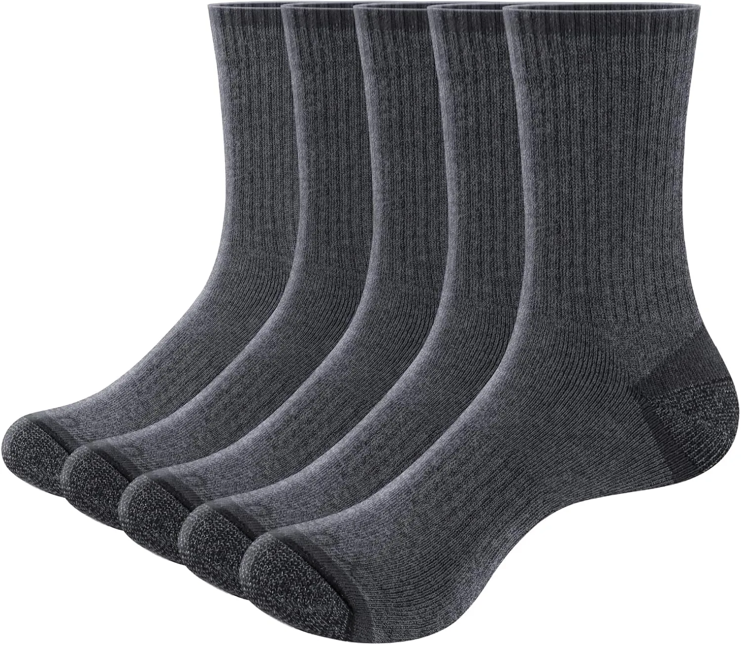 Mens Socks For Men, Moisture Wicking Anti Smell Cotton Casual Everyday Work Workout Training Athletic Crew Socks