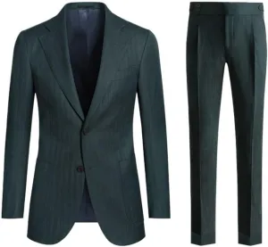 Men's Suit Set Business Casual Suit Jackets Slim Fit Retro Men Suits Spring Autumn Linen Formal Pants