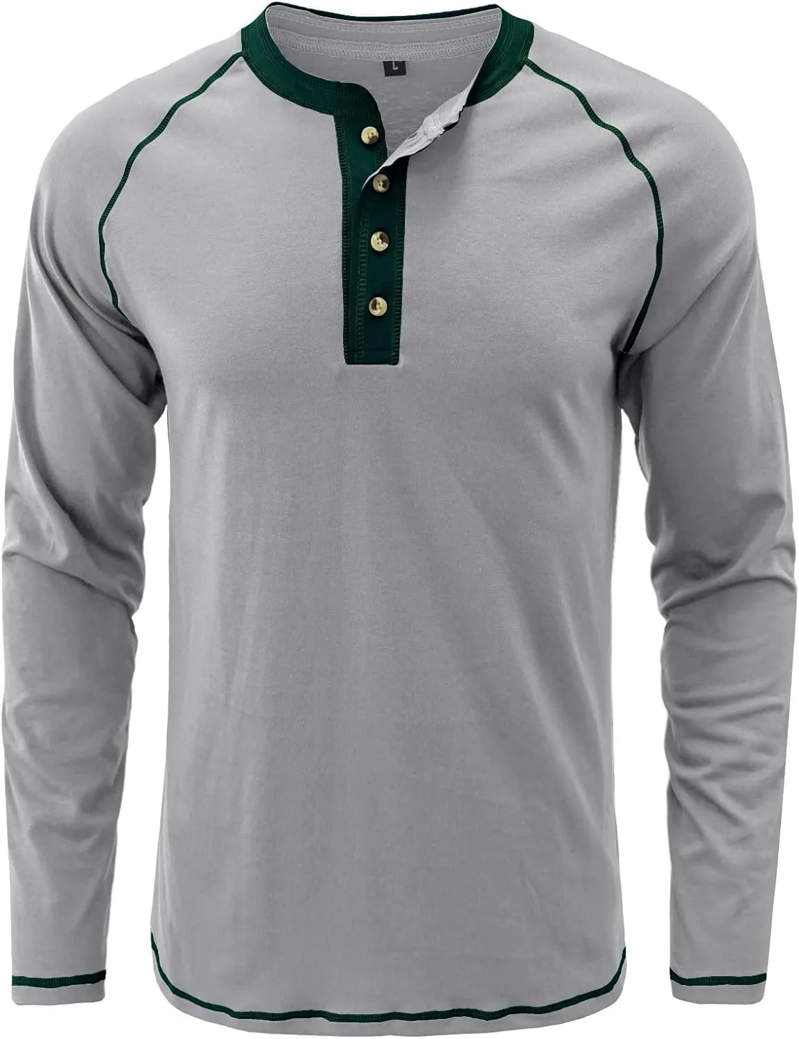 Men's Summer Shirts Long Sleeve Button Pocket Henry Collar Breathable Athletic Summer Comfy Fashion Trendy T-Shirts