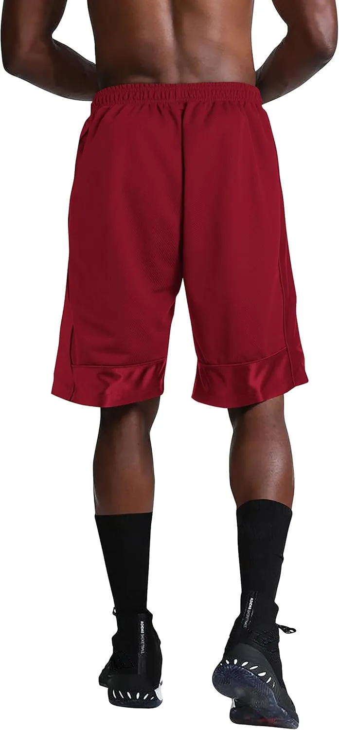 Mens Ultimate Heavy Duty Basketball Sport Pro Mesh Ventilated Dual Zipper Pocket Shorts
