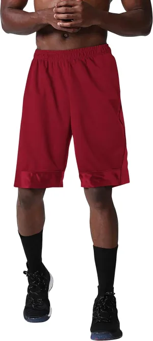 Mens Ultimate Heavy Duty Basketball Sport Pro Mesh Ventilated Dual Zipper Pocket Shorts