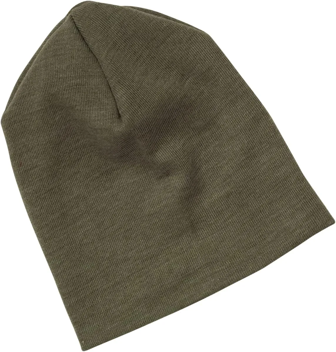 Merino Wool Silk Baby hat Beanie Cap Thin Newborn 70 5540 (110/116, Olive)