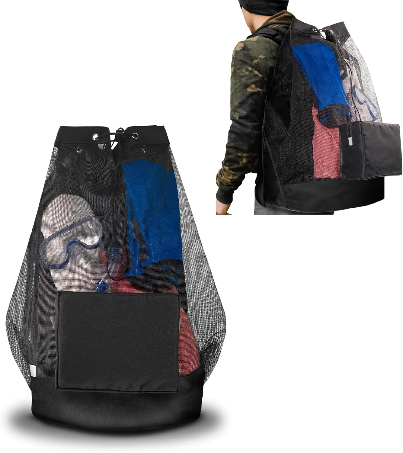Mesh Scuba Diving Bag - XL Dive Backpack for Scuba and Snorkeling Diving Gear - Water Sports and Swimming Equipment Carrier - Waterproof Phone Bag Included