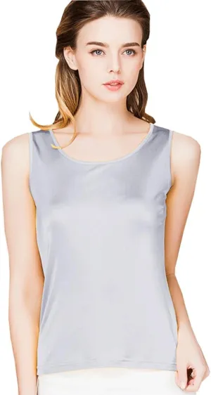 METWAY Womens Silk Tank Tops/Mulberry Silk Sleeveless Blouses/Summer Real Silk Sleeveless T-Shirt