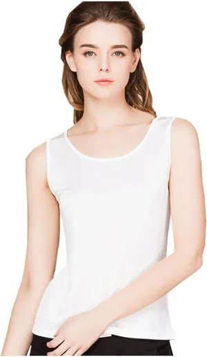 METWAY Womens Silk Tank Tops/Mulberry Silk Sleeveless Blouses/Summer Real Silk Sleeveless T-Shirt