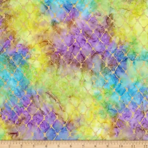 Michael Miller Marine Batiks Drift Net With Metallic Sprout, Fabric by the Yard