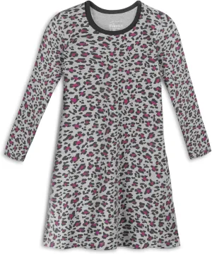 Mightly Girls' Basic Long Sleeve T-Shirt Dress | 95% Organic Cotton, Colorful T-Shirt Dress for Kids, School, Parties & Play