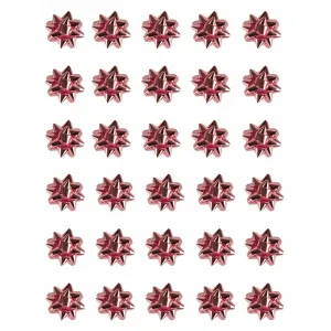 Mini Foil Bows Pink Pack 30