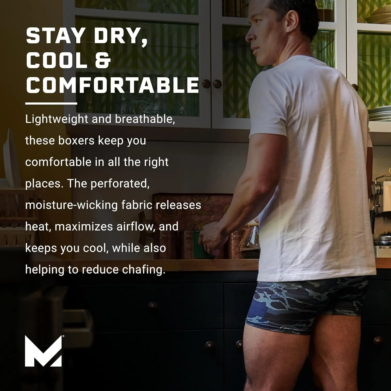 MISSION Mesh Boxer Briefs 6” Men’s Underwear - Performance Heat Release - 3 Pack