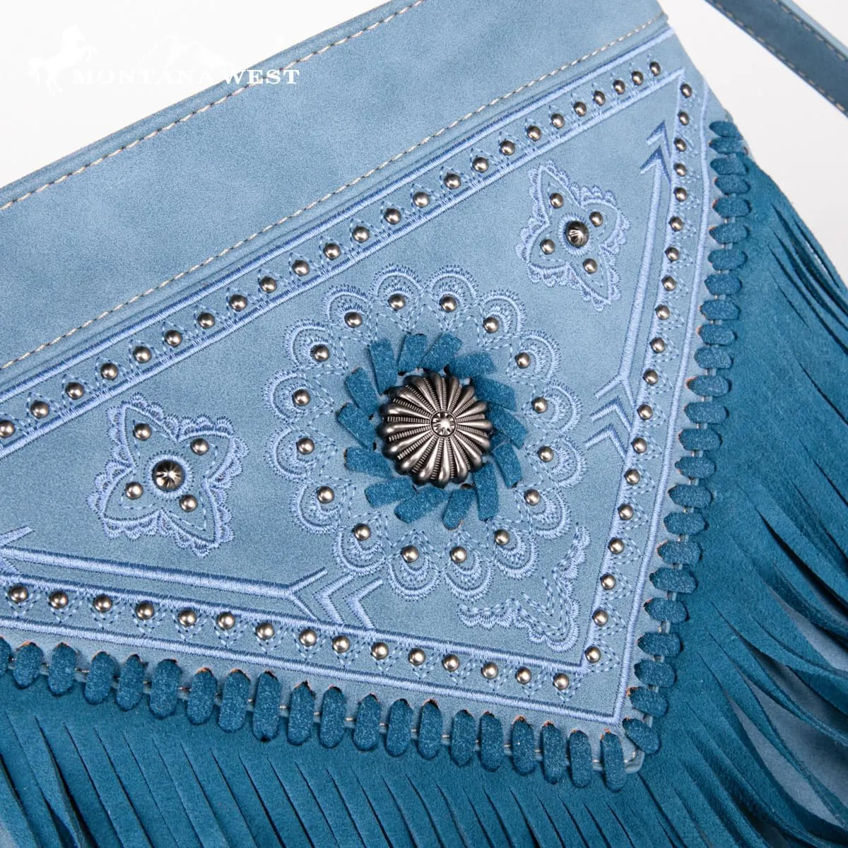 Montana West Crossbody Bags for Women Western Small Purse Tassels Embossed Handbags
