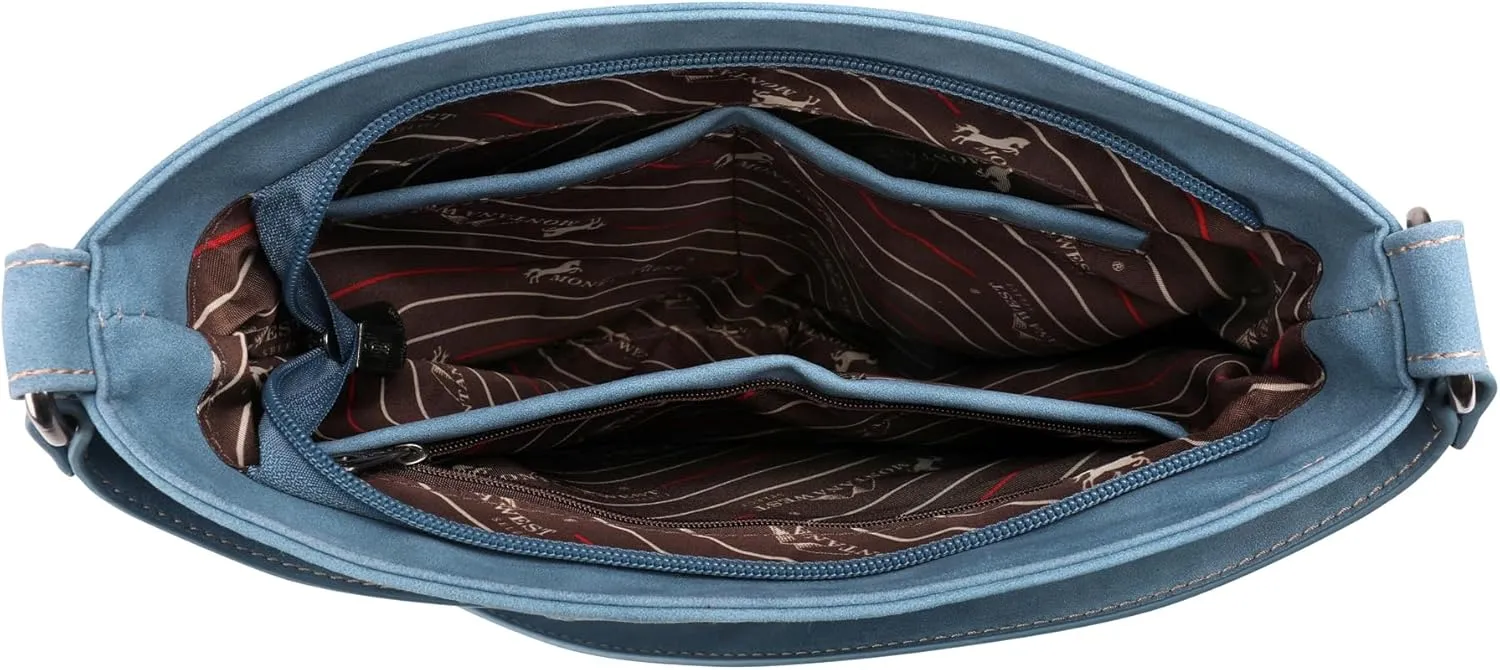 Montana West Crossbody Bags for Women Western Small Purse Tassels Embossed Handbags