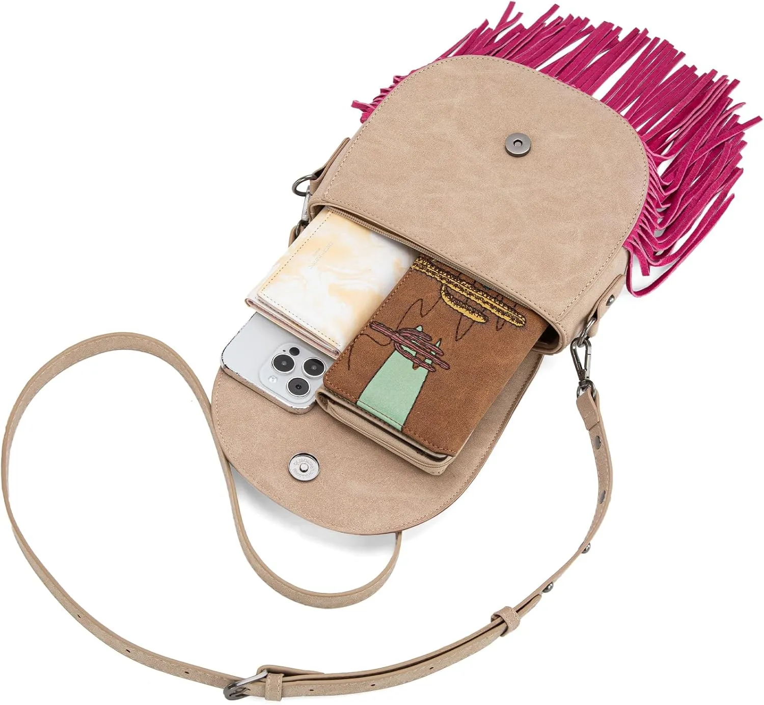 Montana West Crossbody Bags for Women Western Small Saddle Purse Embossed Braid Handbags
