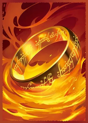 MTG Card Sleeves - Limited Edition Textured Matte: Magic The Ring - 104 CT EDH Commander Sleeves for Magic The Gathering