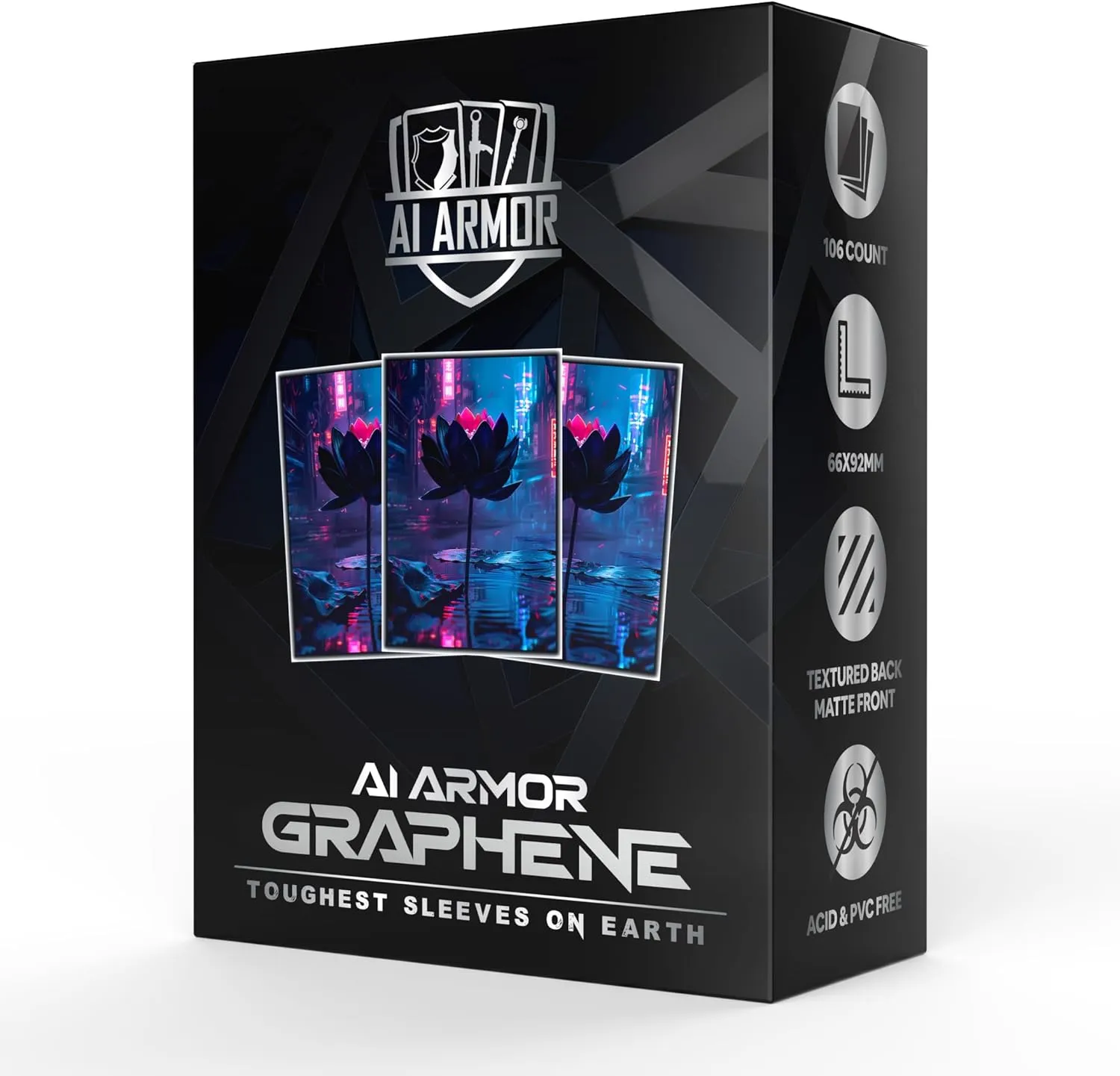 MTG (Cyberpunk Black Lotus) - 105ct Matte TCG Card Art Sleeves by Ai Armor (Graphene)