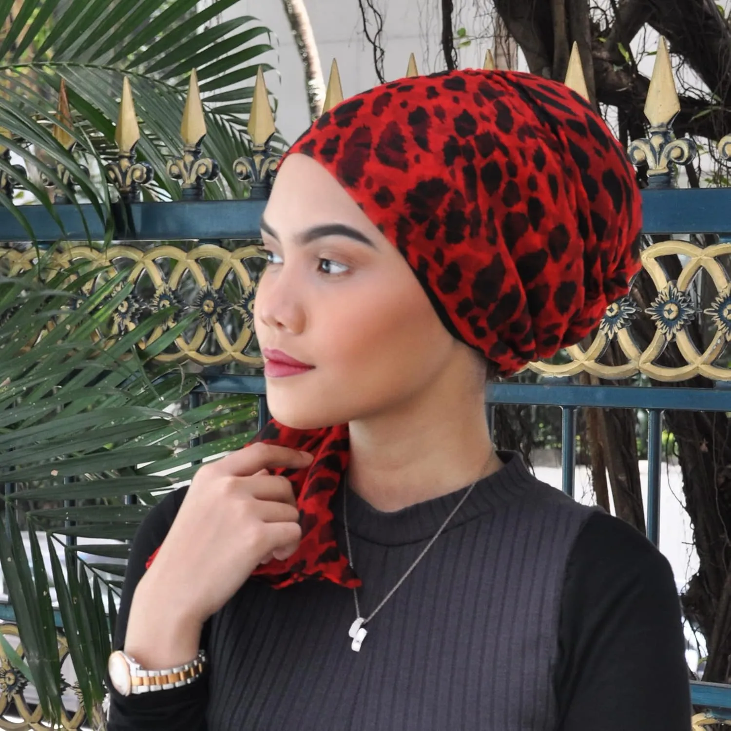 Mu LAN Silk Royal Turban | Handmade Silk Velvet Adjustable Shaper | Hijab Scarf Bonnet Shawl | Chemo Hair Loss Head Cover