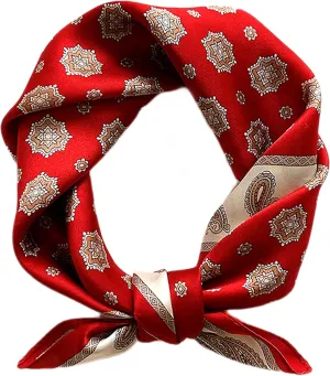 Mulberry Silk Scarf – Square 21" Neckerchief Head Wrapping Scarves for Women, Ladies. Men's Lightweight Neck Scarves