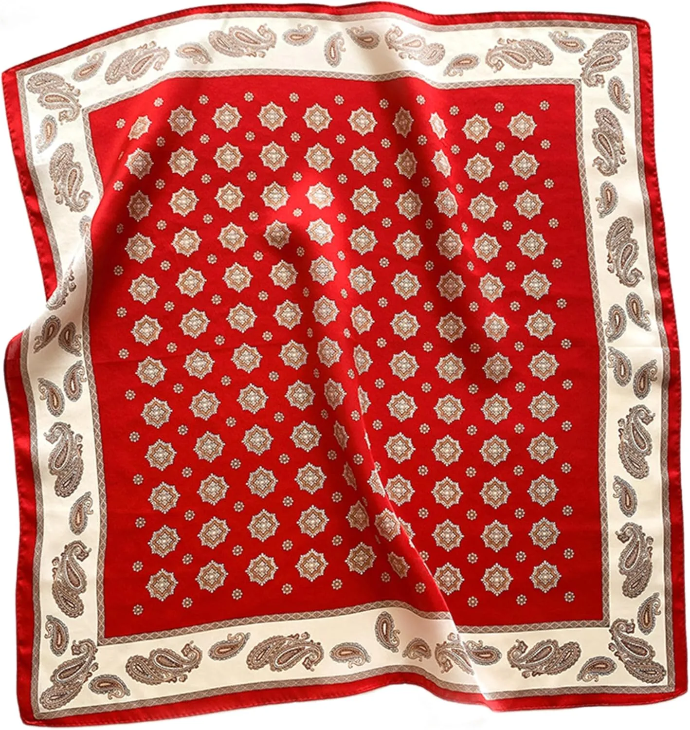 Mulberry Silk Scarf – Square 21" Neckerchief Head Wrapping Scarves for Women, Ladies. Men's Lightweight Neck Scarves
