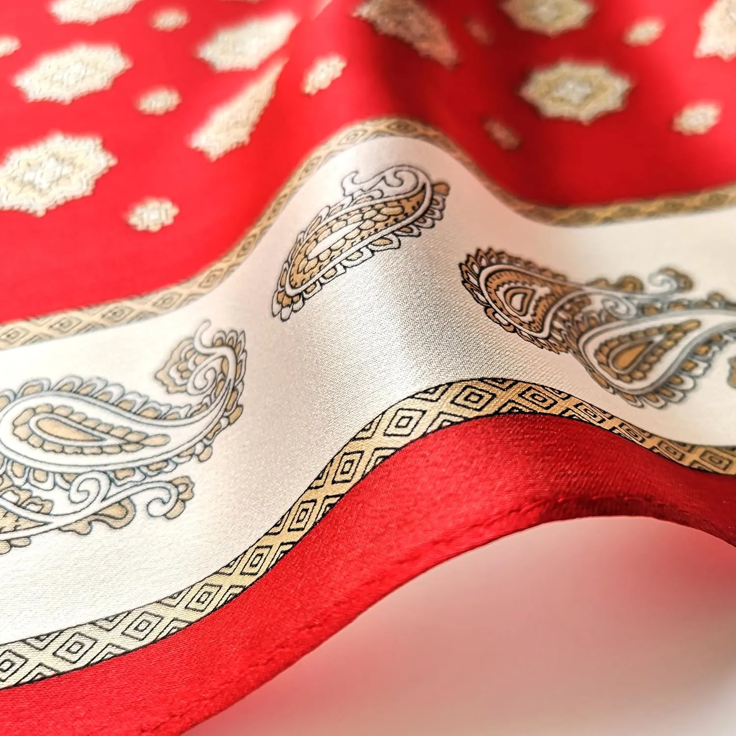 Mulberry Silk Scarf – Square 21" Neckerchief Head Wrapping Scarves for Women, Ladies. Men's Lightweight Neck Scarves