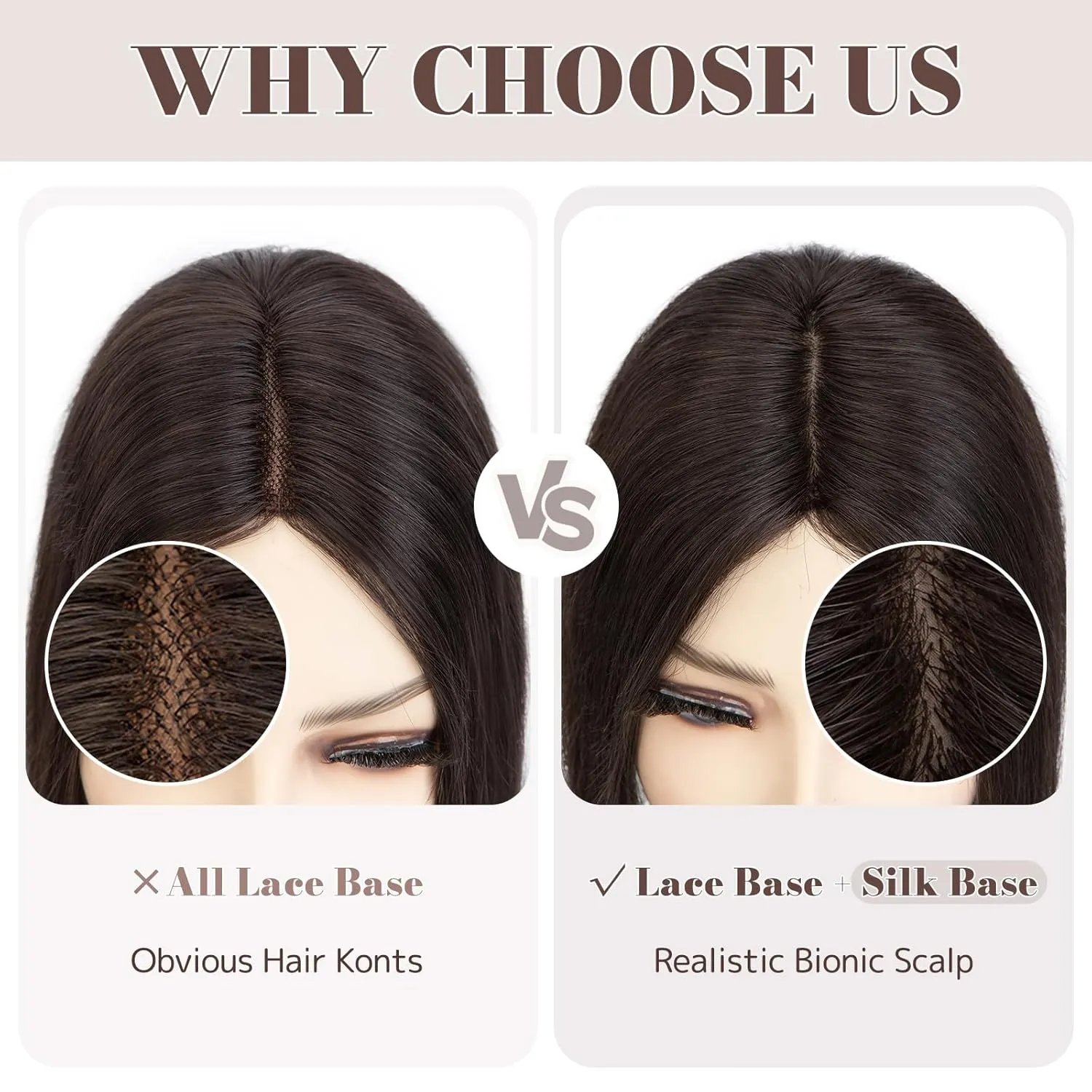 MY-LADY Human Hair Toppers for Women Real Human Hair for Thinning Hair 8 * 10CM Lace Silk Base Top Hair Pieces No Bangs Clip in Remy Hairpieces Hand-Tied 10 Inch Jet Black