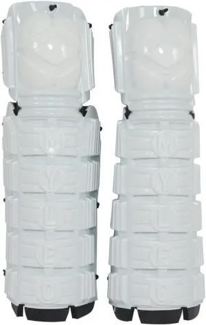 Mylec Street/DEK Shin Pad, Lightweight & Durable Hockey Accessories, Velcro Straps for Custom Fit, Hard Front Shells with Breathable Material, 3/8" Foam Padding Shin Guards