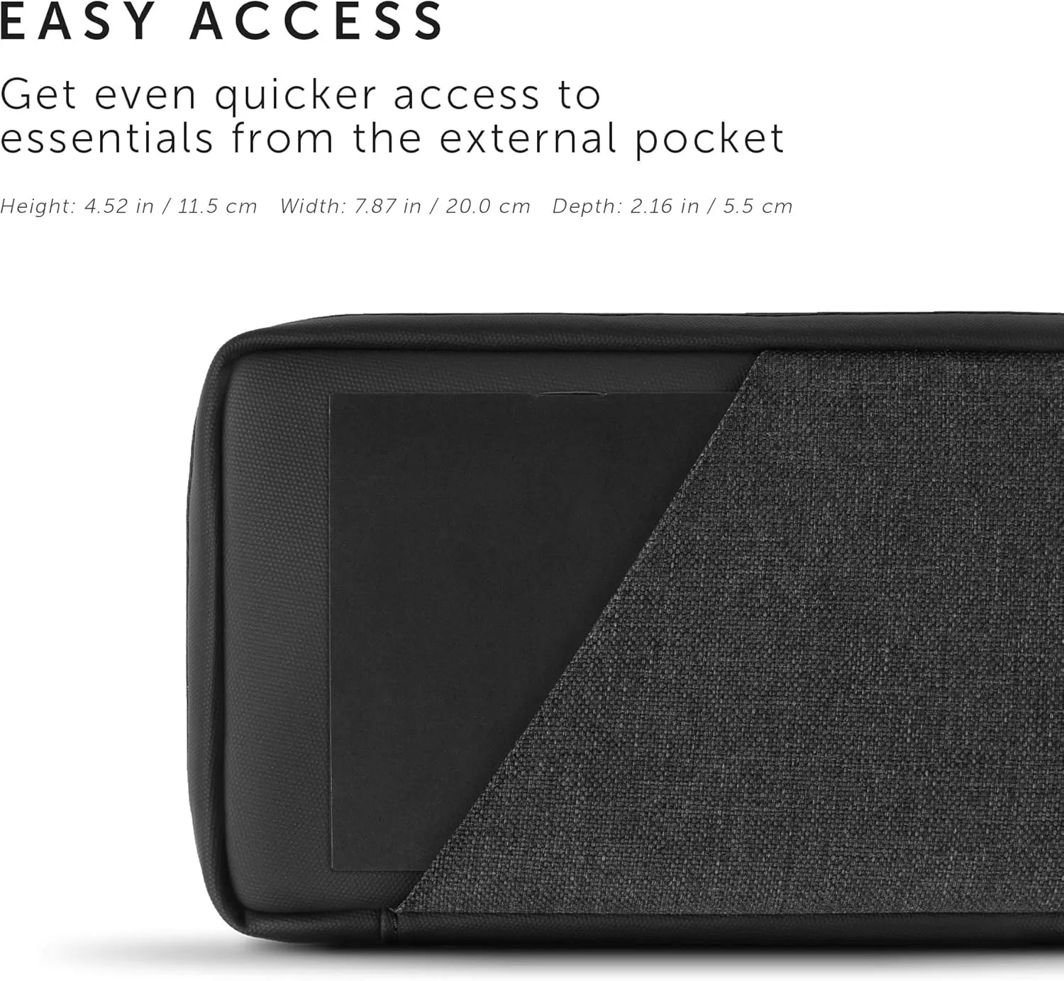 Native Union Stow Organizer – Premium Travel Tech Kit Crafted with Durable Canvas – Keep Essentials Organized with Flexible Storage & Quick-Access Pocket for Cables, Chargers, SIM Cards & More (Slate)