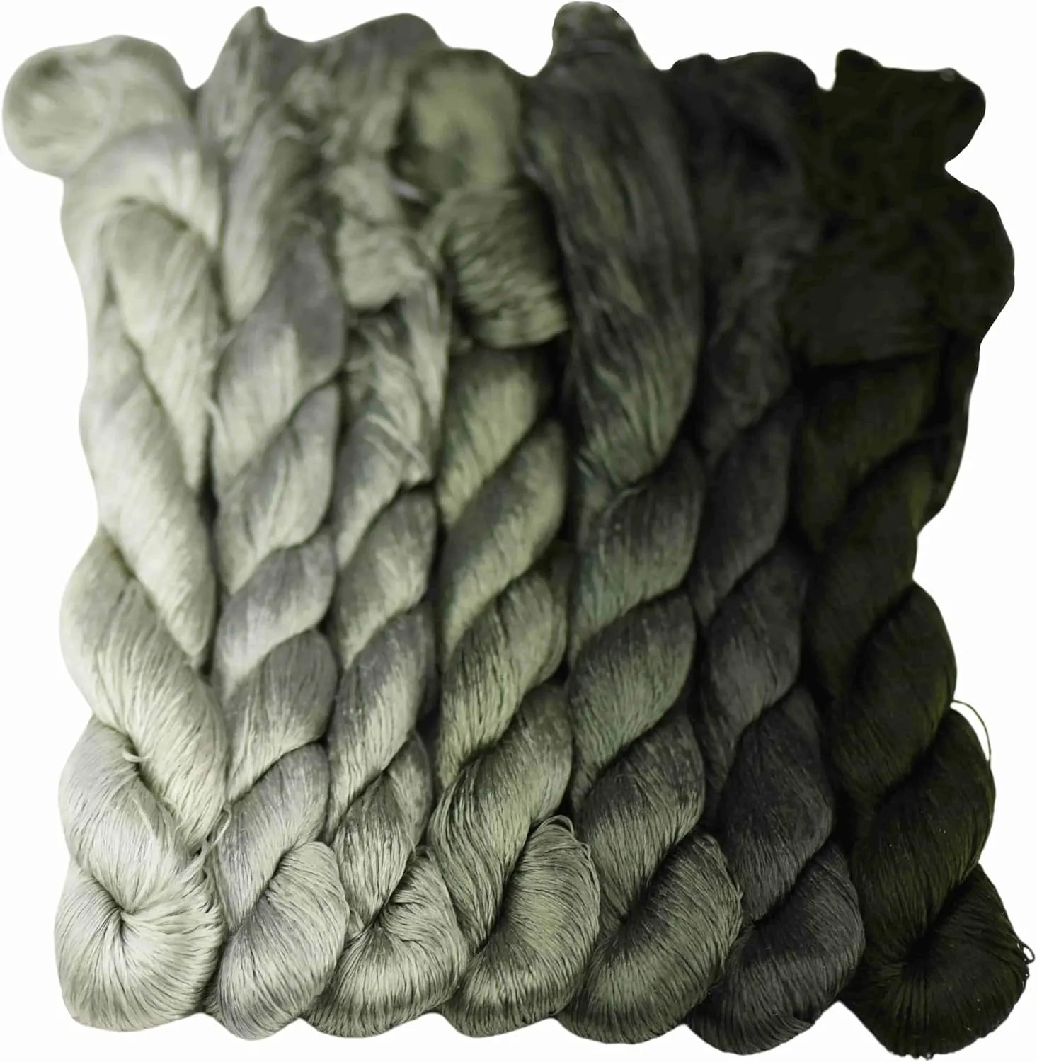 Natural 100% Silk Thread, Handmade Embroidery Thread Silk Floss 7 Colors 110m Each (66)