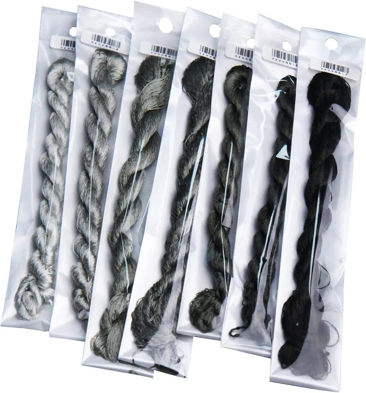 Natural 100% Silk Thread, Handmade Embroidery Thread Silk Floss 7 Colors 110m Each (66)
