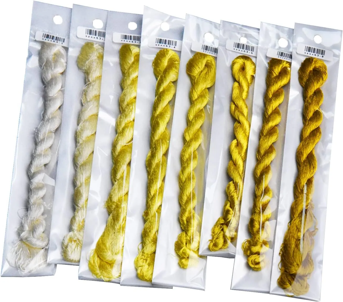 Natural 100% Silk Thread, Handmade Embroidery Thread Silk Floss 8 Colors 110m Each (63)