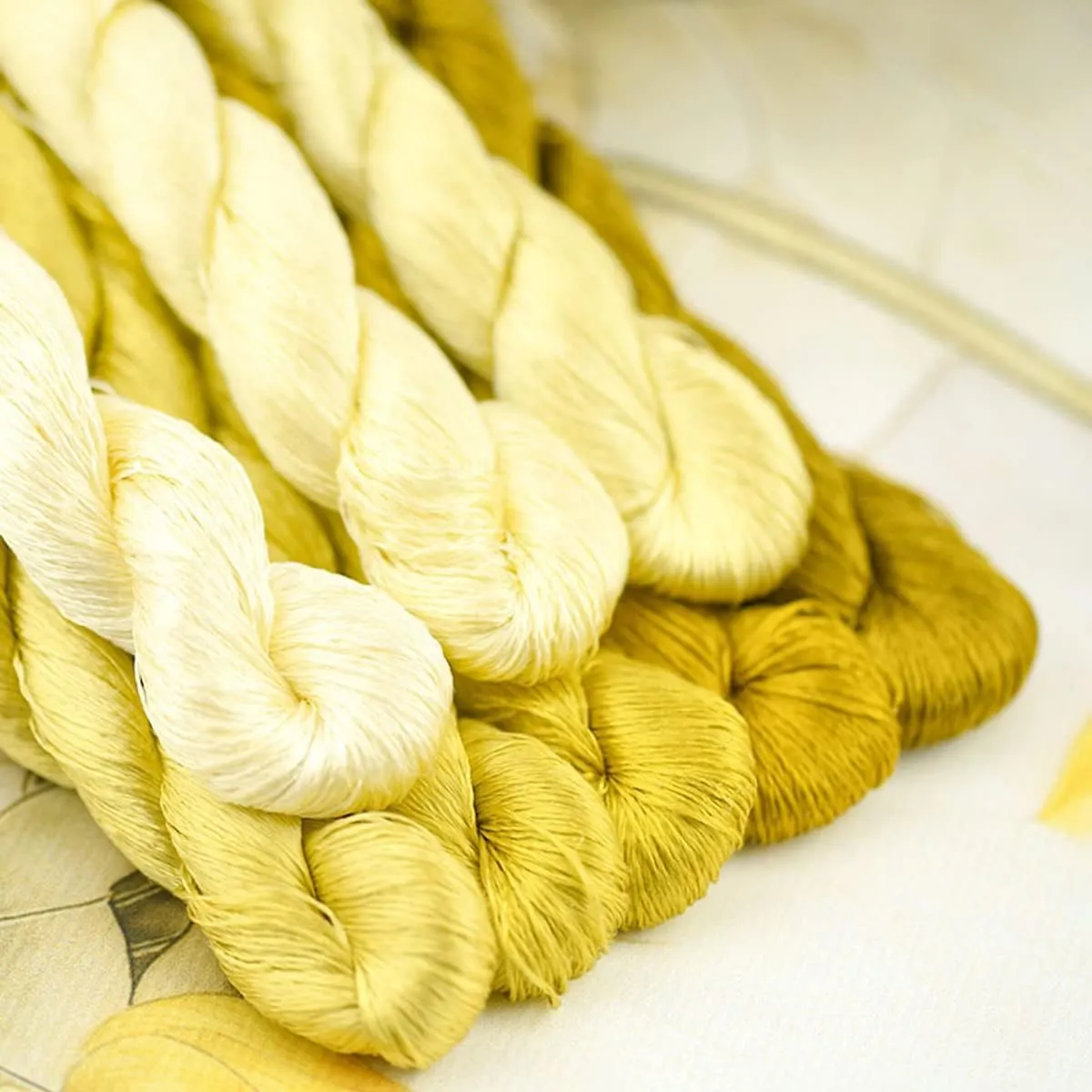 Natural 100% Silk Thread, Handmade Embroidery Thread Silk Floss 8 Colors 110m Each (63)