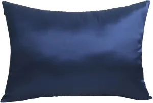 Nature Silk Pillowcase 14x20 Double Sides 100% Mulberry Silk 19 Momme Thick Silk Pillow Cover for Bed Pillow Sham Cover Toddler Size 36x51cm Pillowcase, Navy Blue 1 Piece