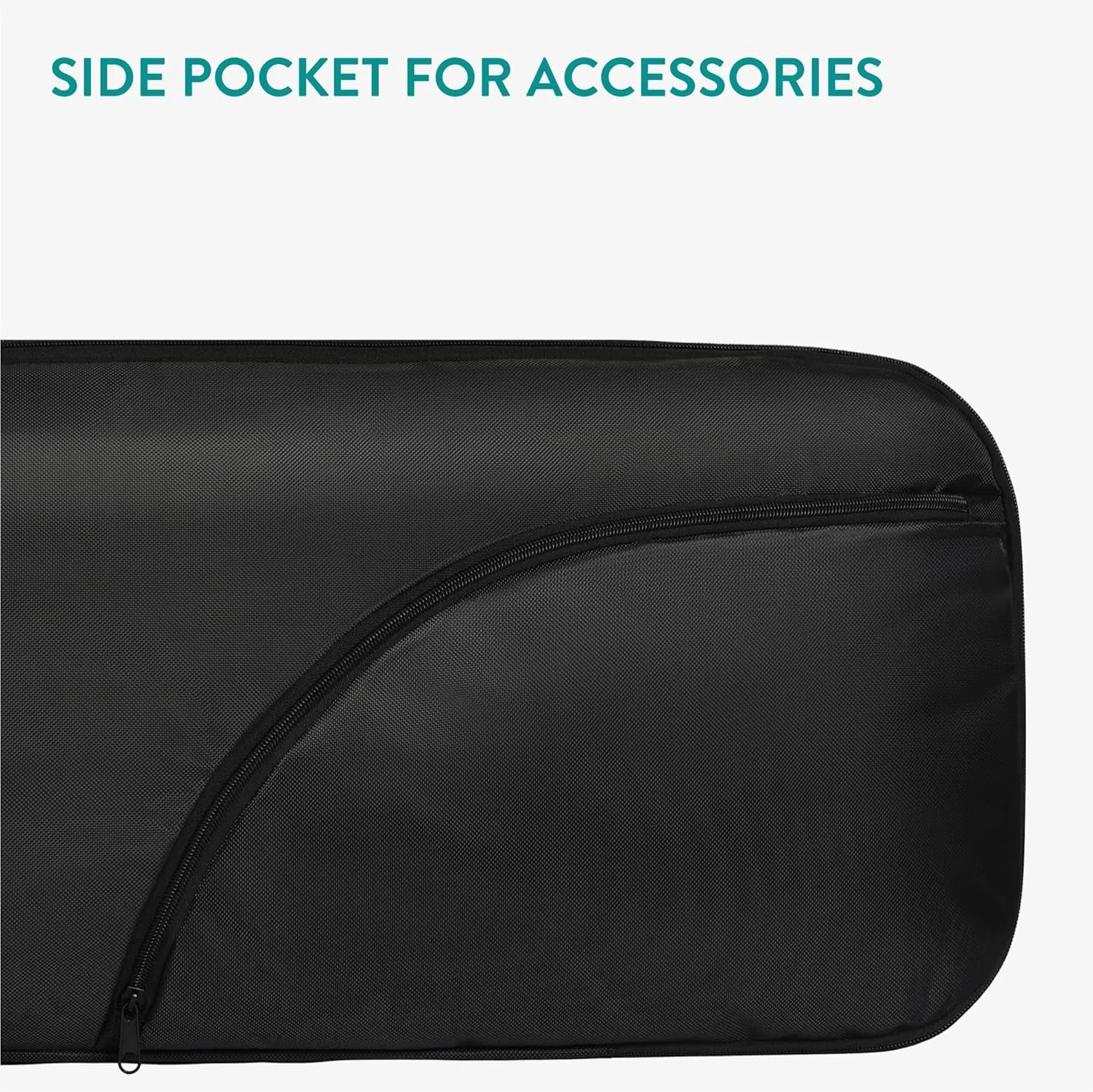 Navaris Snowboard Bag for Men and Women - 157 cm - with Side Pocket & Adjustable Straps - for Easy Snowboard Carrying - Black & Light Blue