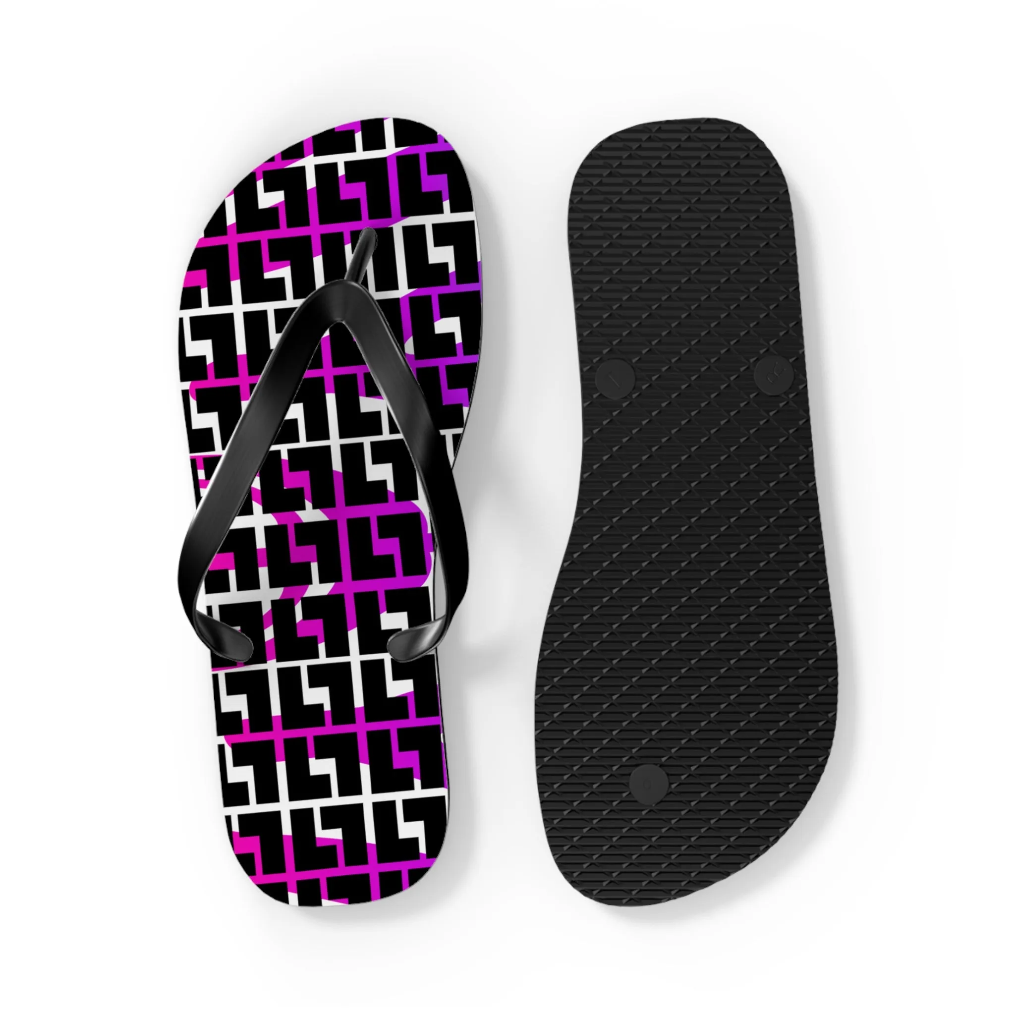 Neon Rainbow Flip Flops